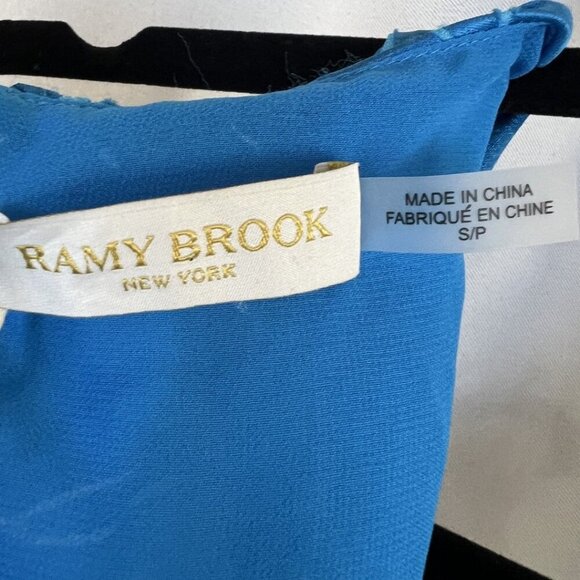 NWT Ramy Brook Blue Dawson Floral Blouson Mini Dress $485 - Picture 11 of 14